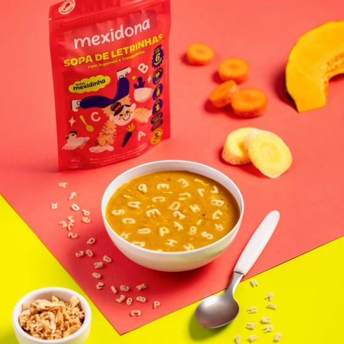 Kit 8und Sopa De Letrinhas Legumes E Frango Mexidinha 90g