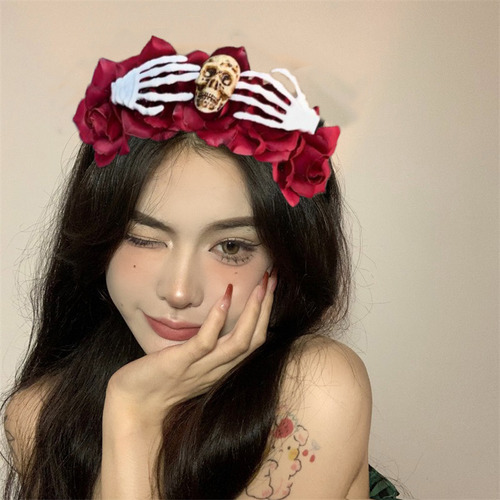 Diadema Gótica Con Forma De Calavera De Halloween Con Forma