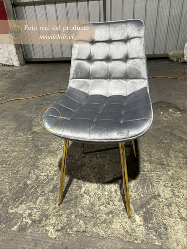 Set De 4 Sillas O Sitial Para Comedor Macron Terciopelo