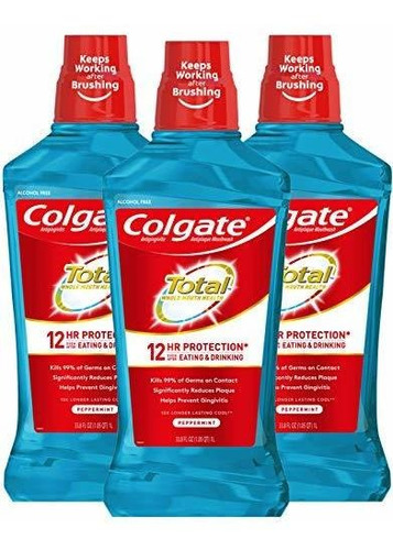 Colgate Total, Enjuague Bucal Sin Alcohol 