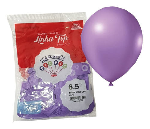500 Bexiga Balão Liso Festa Pequeno N° 6,5 - Lilas 10pct