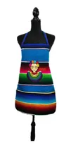 Comprar Mandil Delantal Frida Kahlo Sarape Tlaxcala 100% Artesanal