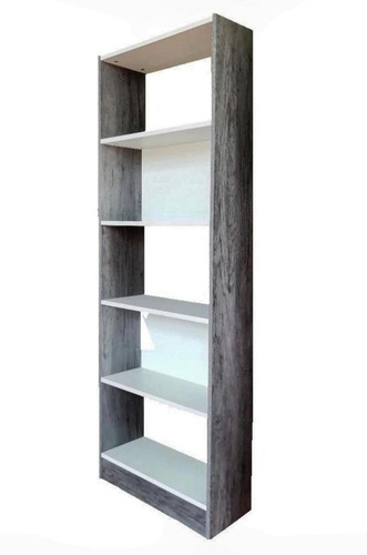 Librero Decomobil Capaldi Blanco Minimalista Color Gris (Lombardia)/Blanco