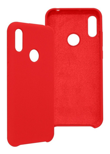 Funda Ghia De  Silicon Color Rojo Con Mica Para Huawei Y6s