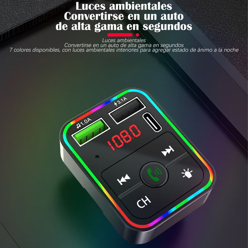 Transmisor Receptor De Adaptador Bluetooth Para Auto Estéreo