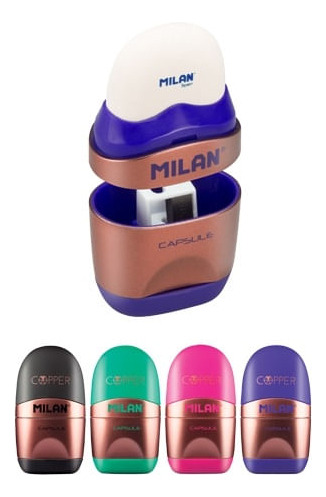 Sacapunta Escolar 1 Serv Con Recole Y Borra Capsule Cooper