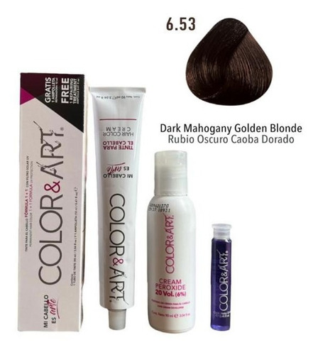 Color & Art Tinte 90ml Tono 6.53 rubio oscuro caoba dorado