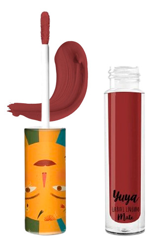 Yuya Labial Liquido Velvet Viva Larga Duración 3gr Acabado Matte Color Cafe Rojo