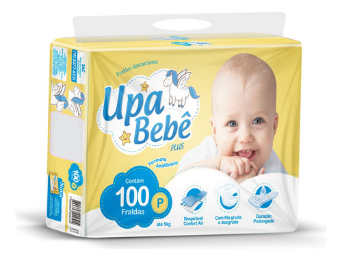 Fralda Descartável Infantil Upa Bebê Plus Tamanho P Atacado Barato