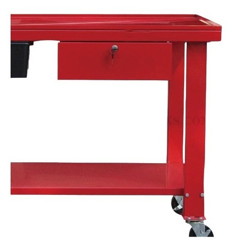 Mesa De Trabajo Big Red Con Gaveta Y Envase Para Drenaje