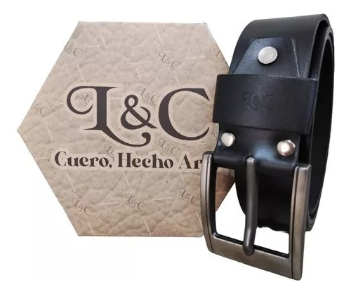 Correa Cinturon Cuero Elegante Hebilla Metalica Hombre Clasi