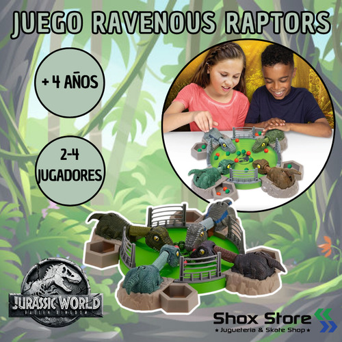 Juego De Mesa Jurassic World Ravenous Raptors Dinosaurios