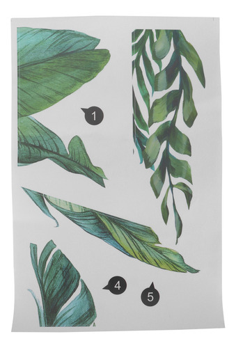 Pegatina De Pared Verde Plantas Patrón S Calcomanías Para Ni