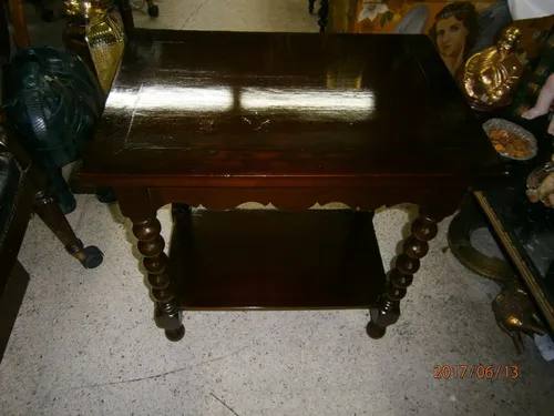 Mesa Auxiliar Cedro Torneada 2 Puestos (Usado)