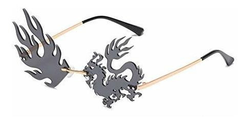 Lentes De Sol - Flamed Dragon Sunglasses For Women- Men Irre