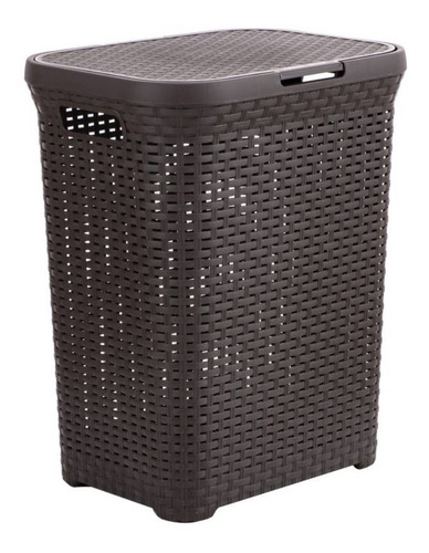 Imagen 1 de 3 de Cesto Canasto Ropa Sucia Bali 55 Litros Con Tapa