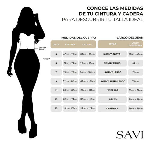 Jeans Básico Push Up Para Mujer De Mezclilla Stretch