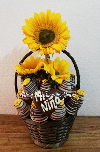 Arreglos Frutales, Fresas Con Chocolate, Flores, Peluches
