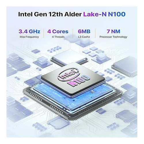 Mini Pc Trycoo Wi-6 Pro Intel 12th N100, 16gb Ddr4 Ssd 512gb