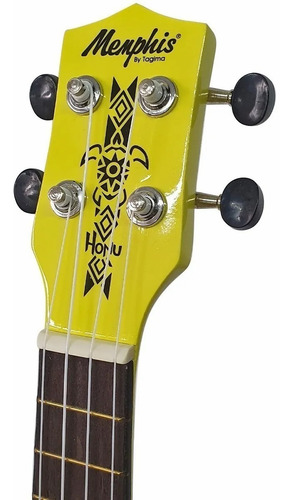 Imagem 5 de 7 de Ukulele Acústico Soprano Tagima Memphis Honu Amarelo