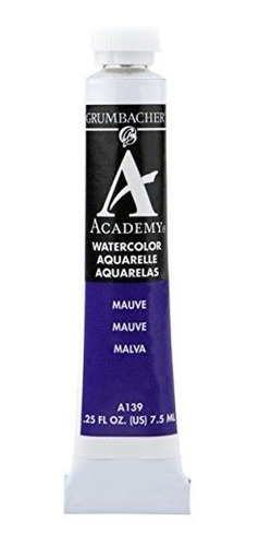 Grumbacher Academia Acuarela Paint, 7,5 Ml / 0,25 Onza, Malv