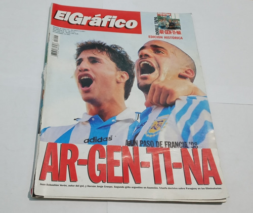 El Grafico 4057 Veron Y Crespo , Paraguay 1 Argentina 2