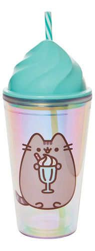 Pusheen The Cat Vaso De Viaje Con Popote Original