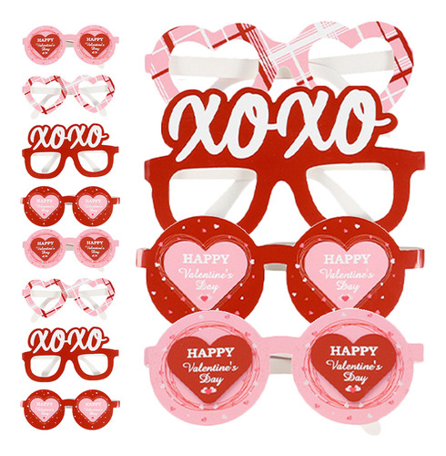 Gafas De Papel Para El Día De San Valentín Con Decoración Ro