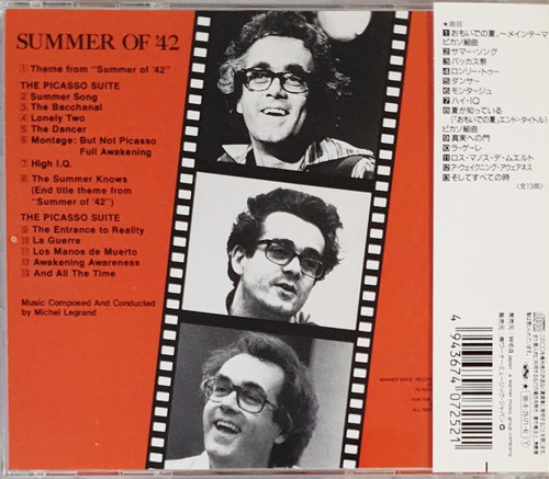 Cd Summer Of 42 Picasso Suite Michel Legrand Trilha Sonora