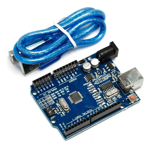 Uno R3 Compatible Ide + Caja Acrílico Protector