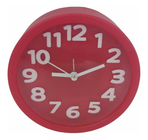Reloj De Mesa Despertador Infantil Rojo 