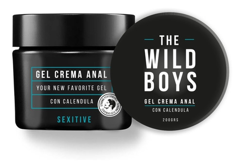 Imagen 1 de 1 de Lubricante gel crema anal Sexitive the wild boys con calendula 200g