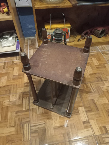 Antigua Mesita Auxiliar Telefono (madera Roble) (Usado)