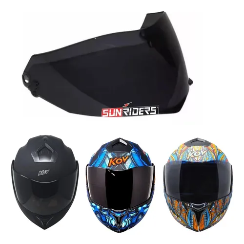 Mica Para Casco Kov Stealth Humo Alebrije Tlatoani Viper