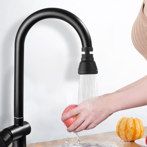 Cabezal Grifo Giratorio 360° Ahorro Agua.modos Negro Cobre