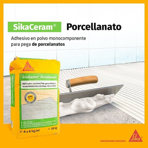 Oferta Pegamento Sika Sikaceram Para Porcelanato 30kg