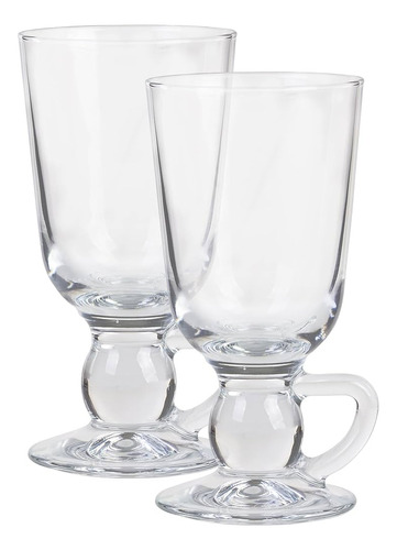 4 Tazas Tarros Capuchino Pasabahce Irish Coffee 280 Ml Color Transparente