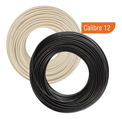 Combo Cable Thw Cal.12 Iusa  Negro Y Blanco 2 Cajas 100 M