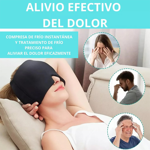 Gorro De Gel Alivio De Migraña Dolor Cabeza Compresa 360o