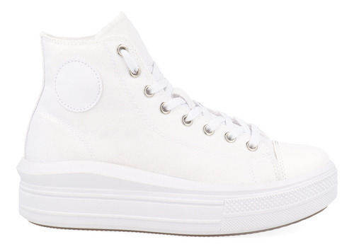 Tenis Urbano Trender Color Blanco Textil  Para Mujer