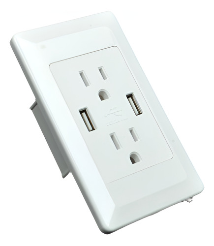 Salida Usb De Panel Doble Pared Cargador Puerto Adaptador De