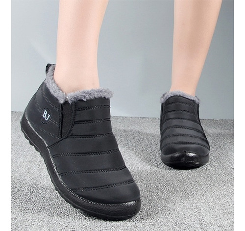 Zapatos De Algodón Botas De Nieve Invierno Terciopelo Grueso