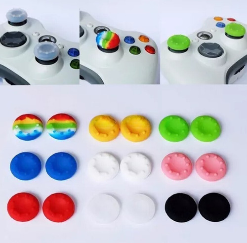 Protector Silicona Gomita X2 Cubre Stick Joystick Para Ps4 Color Azul
