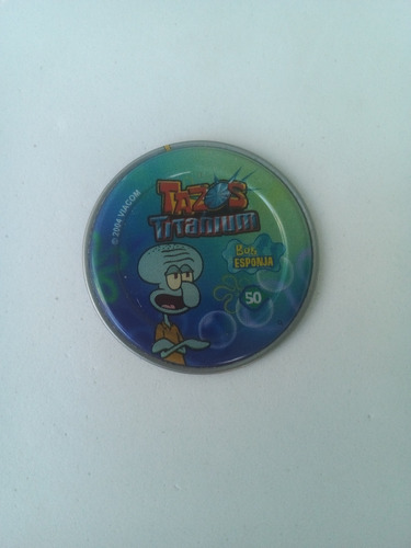 Tazo Titanium Bob Esponja Elma Chips #50 Bob, Novo