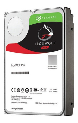Disco rígido Seagate 3.5 Sata3 Ironwolf Pro GTIA.of de 8 TB. Cor: vermelho