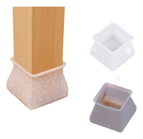 Cubre Pies Mesa/silla Protección Silicona Cuadrada 50uds