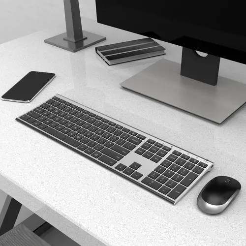 Vssoplor Gris Combo Teclado + Mouse Inalambrico