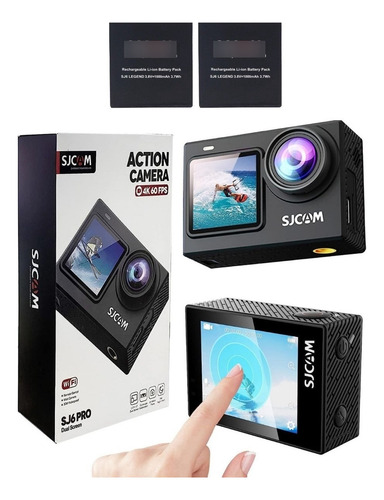 Kit Cámara Más 2 Baterías Sjcam Sj6 Pro 24mp 4k 60 Fps
