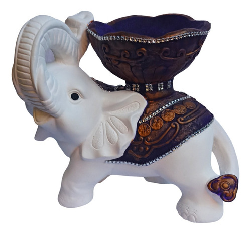 Elefante Indu Ideal Fuente De Sal Estatuilla Pintada A Mano