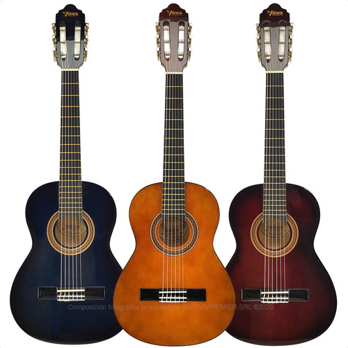 Guitarra Criolla Para Niños Estudio Colores Valencia Vc102